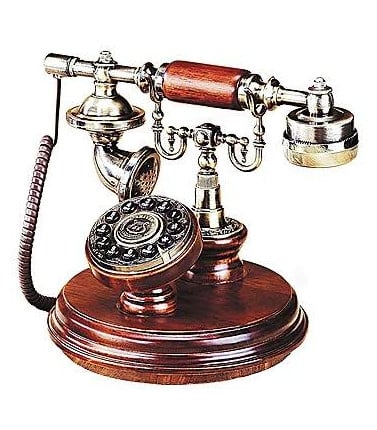 Craft Telephone Set - Dark Wooden