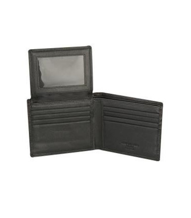 Mens Kangaroo Leather Wallet- flip up section for Photo ID