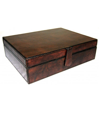 Buffalo Leather Jewellery Box-Rectangular