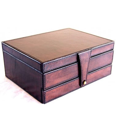 Buffalo Leather Jewellery Box - Large
