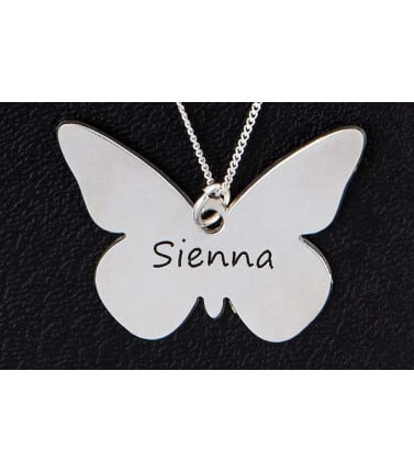 Personalised Butterfly Pendant Necklace