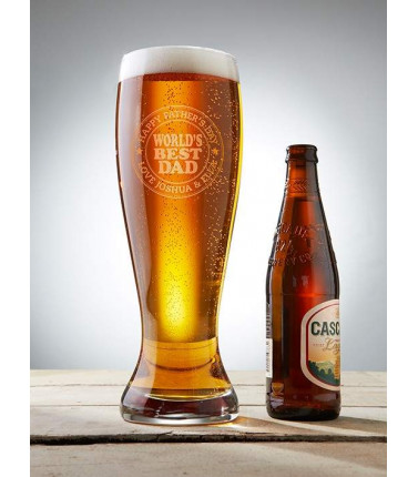 Personalised Giant Beer Glass - World's Best Dad