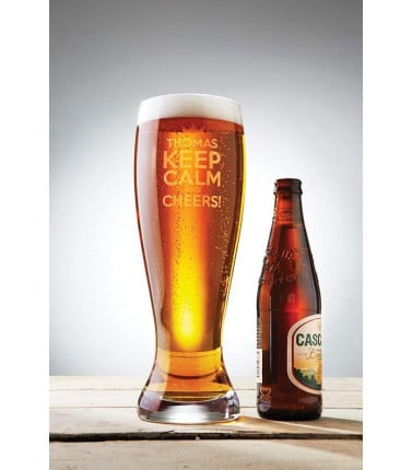 Personalised Giant Beer Glass - Keep Calm and Cheers