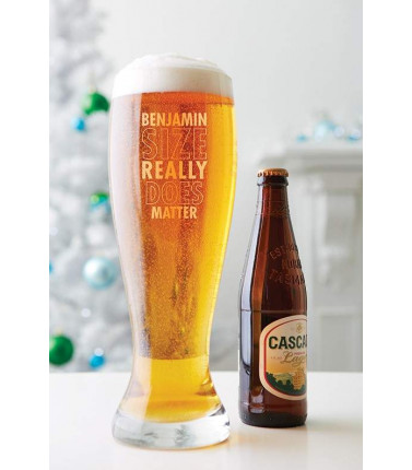 Personalised GIant Beer Glass - Size Really Matters