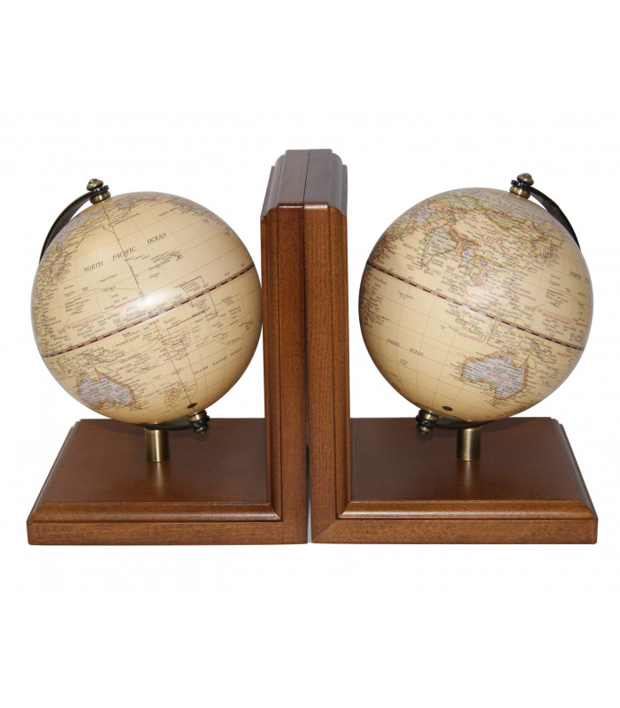 Antique Ocean Globe Bookends