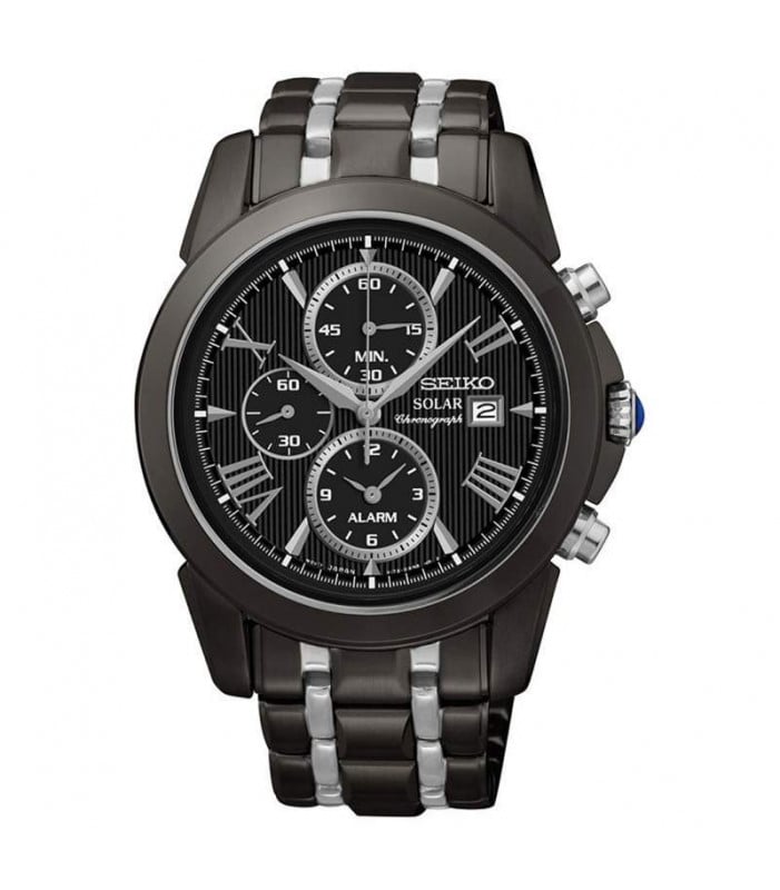 Seiko Le Grand Sport Solar Chrono Black IP Watch SSC265P