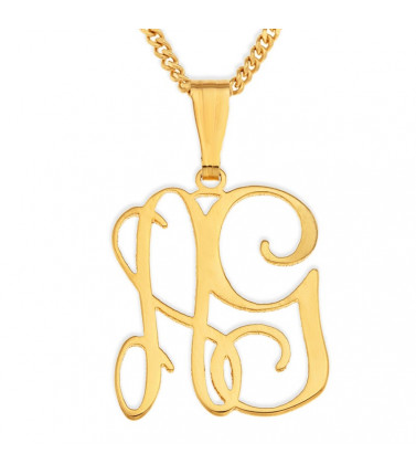Personalised Gold Monogram Necklace