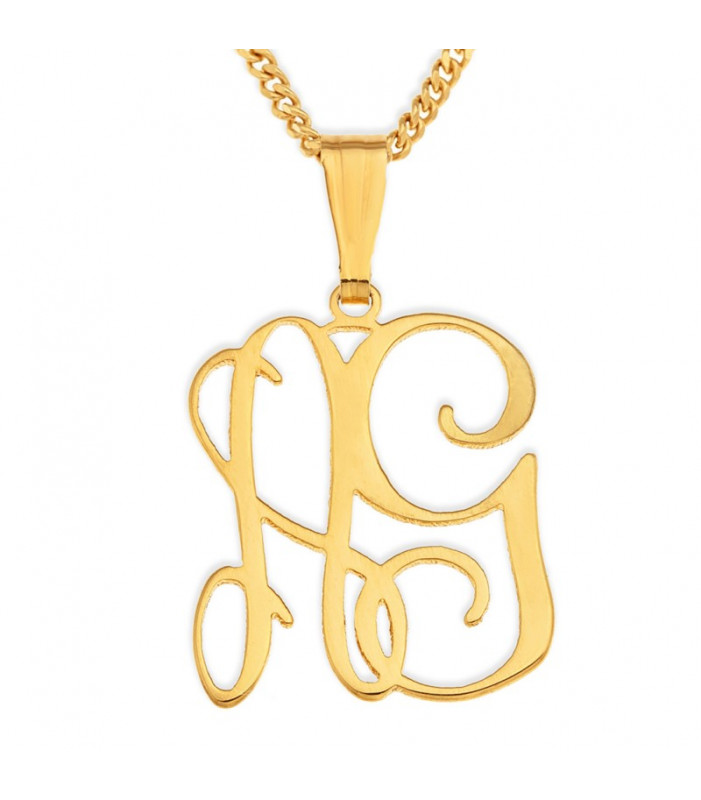 Personalised Gold Monogram Necklace