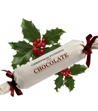 Christmas Pudding Log - Chocolate