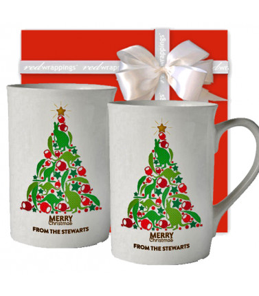 Christmas Mugs Personalised -2 pack