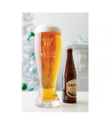 Christmas Beer Glass - Eat, Drink, Be Merry
