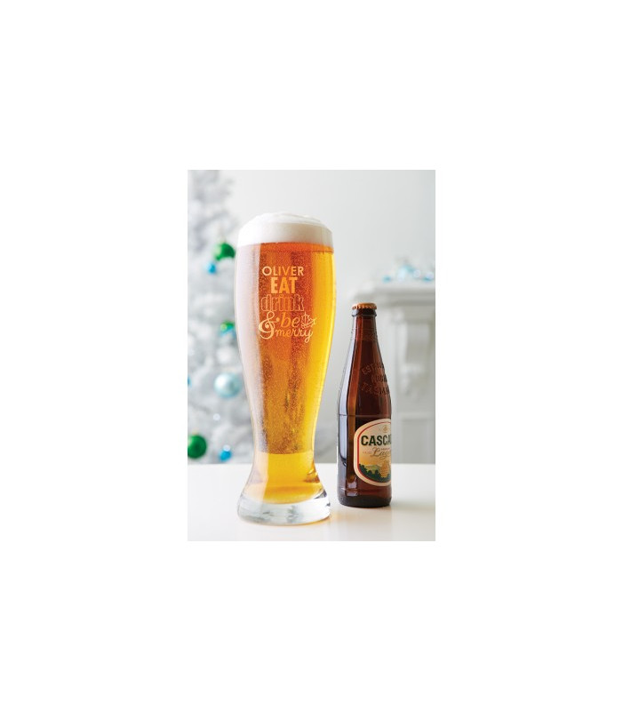 Christmas Beer Glass - Eat, Drink, Be Merry