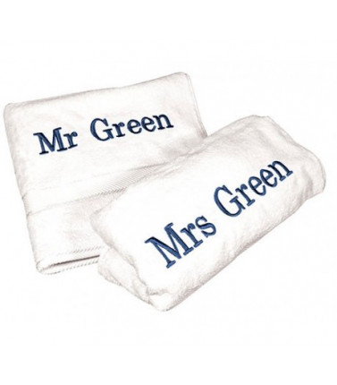 Wedding Gift - Mr & Mrs Bath Towels 