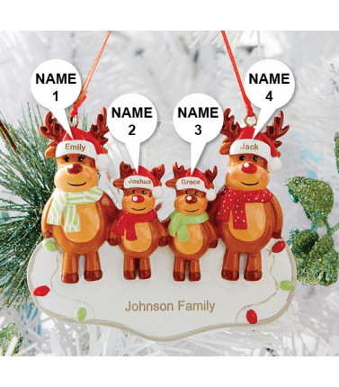 Reindeer Christmas Gift Ornament Personalised