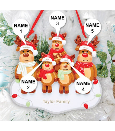 Reindeer Christmas Gift Ornament Personalised