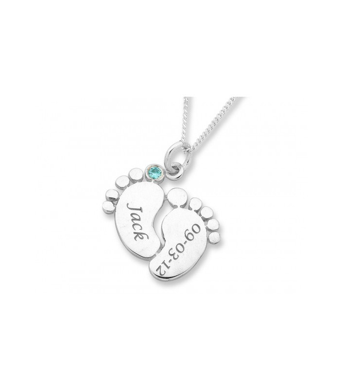 Personalised Baby Feet Necklace