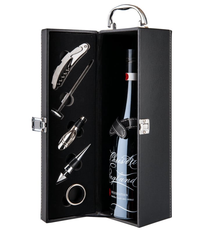 Single Wine Carrier with Accessories and Wine