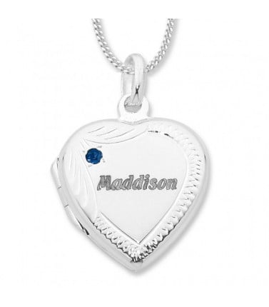Personalised Heart Locket with Necklace