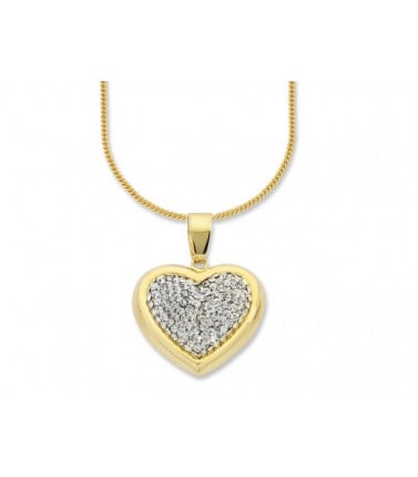 9ct Silver Filled Heart Necklace