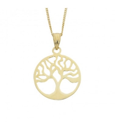 9ct Yellow Gold Silver Filled Tree of Life Necklace