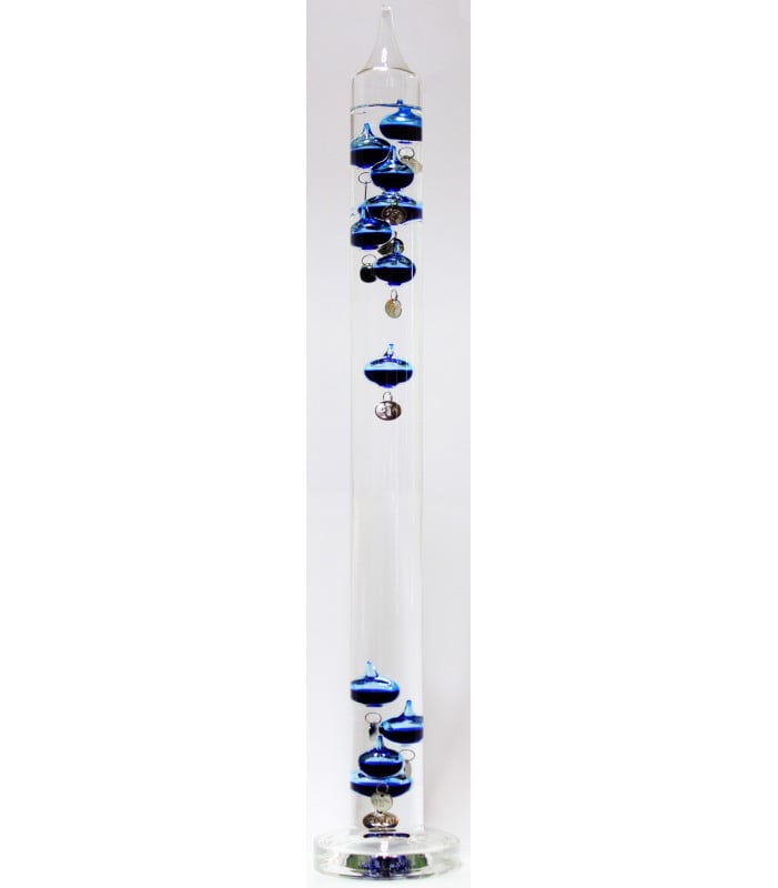 Galileo Thermometer11 Blue Silver