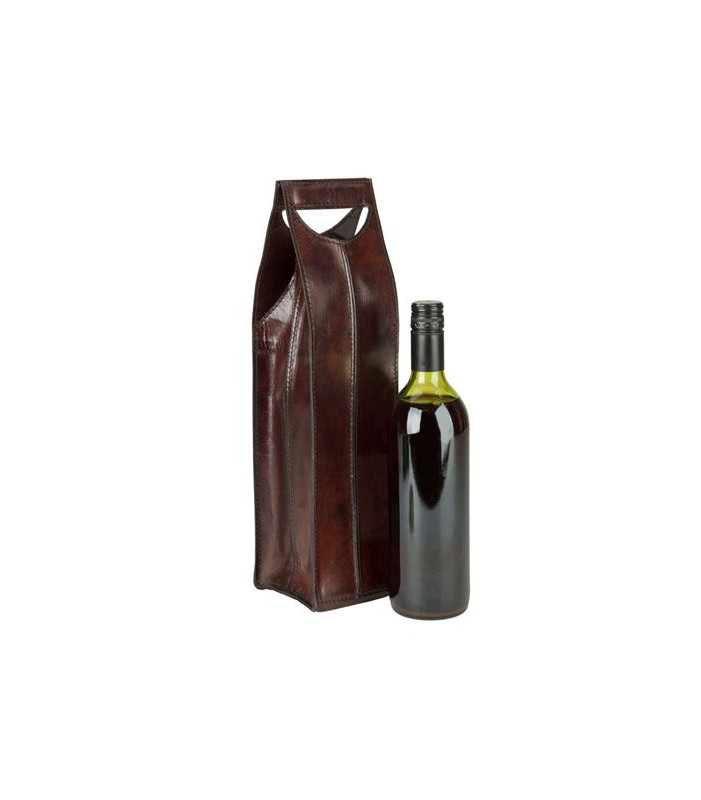 Wine Carrier -Buffalo Leather Single