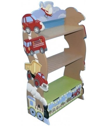 Kids Bookcase - Transport Theme