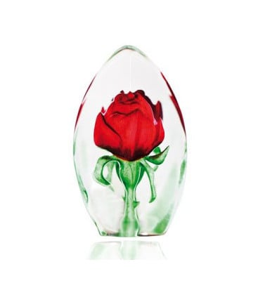 Crystal Sculpture -Red Rose
