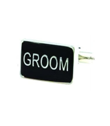 Wedding Cufflinks - Groom Black