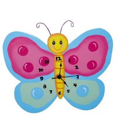 Butterfly Kids Clock - Magic Garden