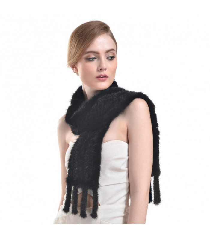 Scarf - Knitted Mink