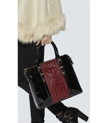 Fashion Handbag - Red and Black