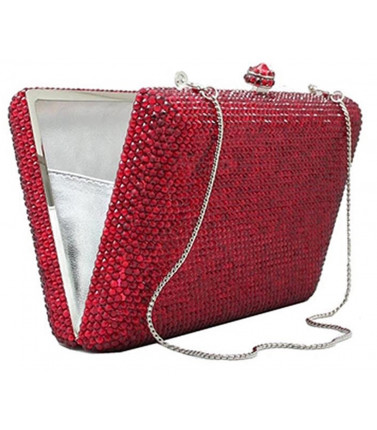 Red Swarovski Crystal Clutch Bag