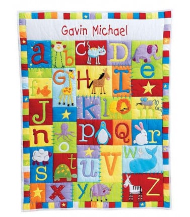 Christening Gift Personalised Baby Quilt