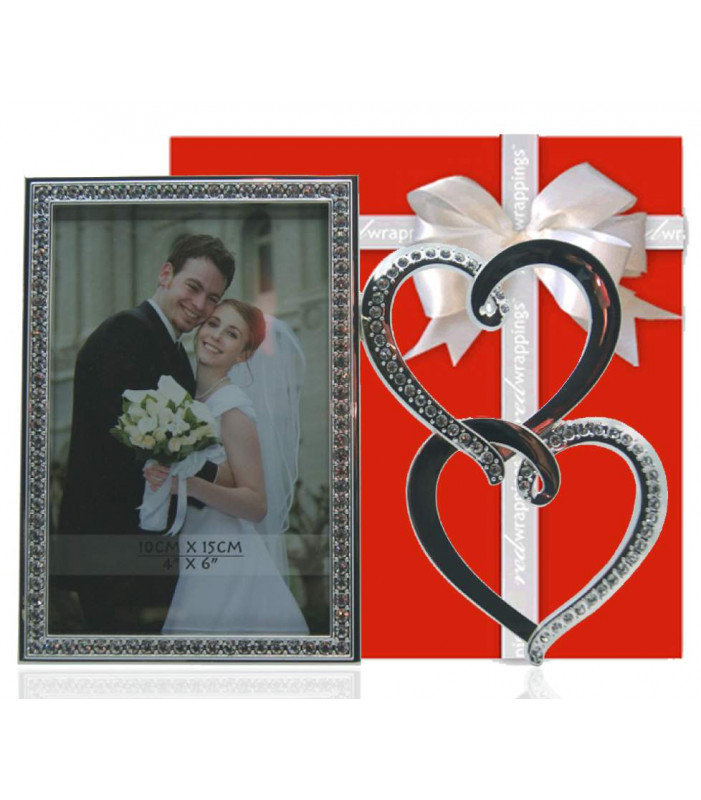 Wedding Photo Frame - Double Hearts