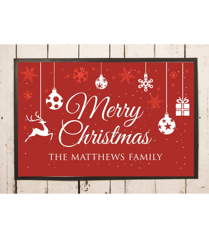 Christmas Doormat - Baubles