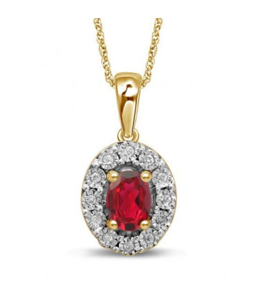 Created Ruby and Diamond Necklace