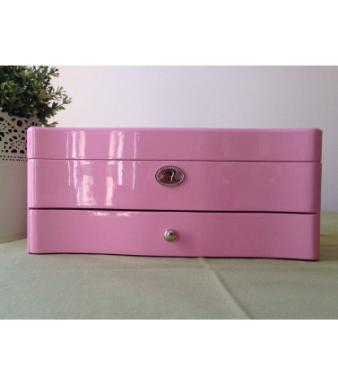 Pink Jewellery Box - Piano Finish
