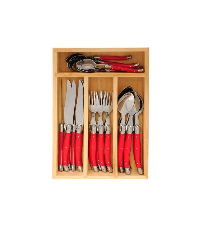 Cutlery Set 24 piece- Red