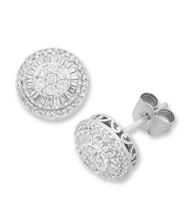 Diamond Earrings - 9ct White Gold 0.50ct