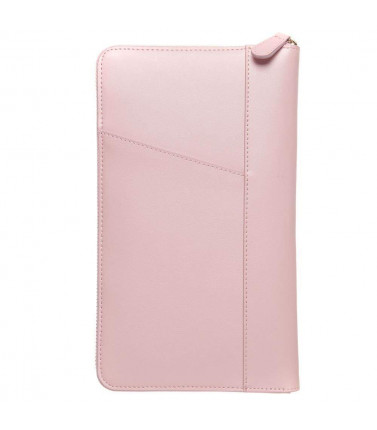 Travel Wallet with Zip- Personalised, Pink