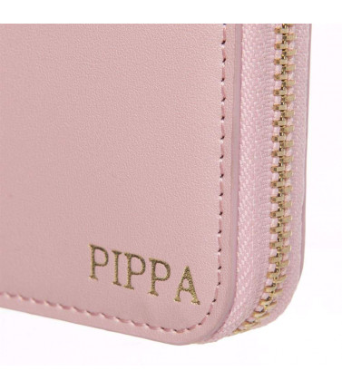 Travel Wallet with Zip- Personalised, Pink