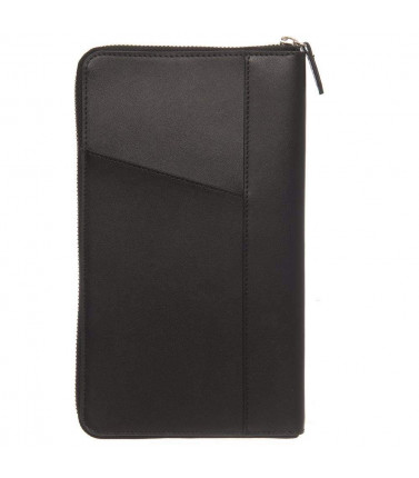 Travel Wallet with Zip-Personalised, Black