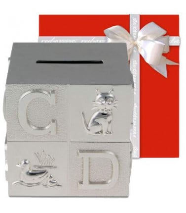 Personalised Silver Plated Money Box