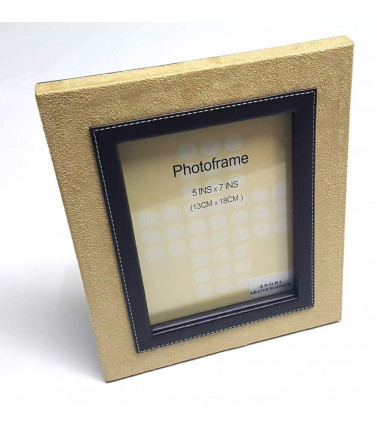 Suede and Leather Photo Frame