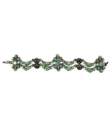 Blue Green Swarovski Crystal Bracelet