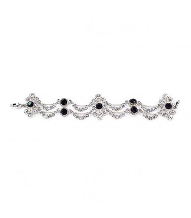 Black and White Swarovski Crystal Bracelet