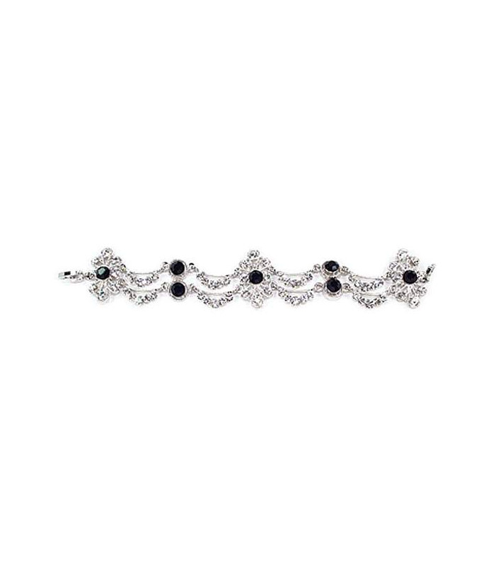 Black and White Swarovski Crystal Bracelet