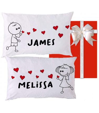 2nd Anniversary Gift Cotton Pillow Cases