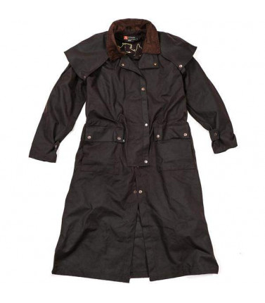 Mens Coat - Oilskin Workhorse Drover Brown